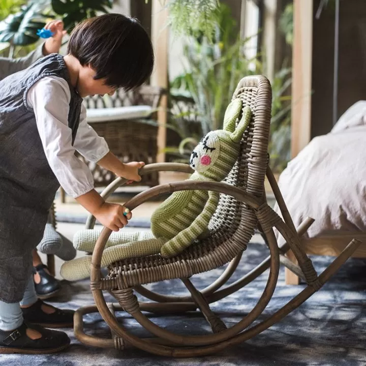 كرسي هزاز للاطفال من الخيزران - الصورة 4