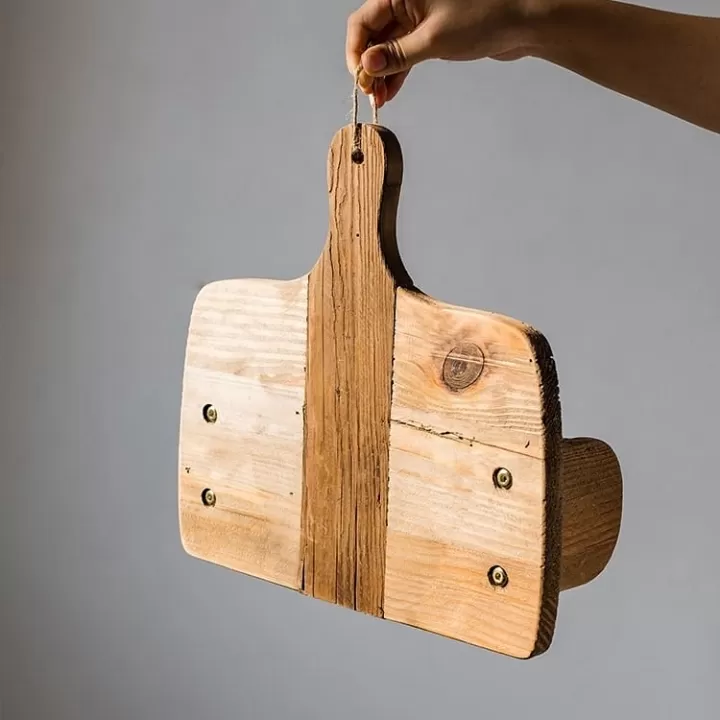 علاق جداري متعدد الاستخدامات من خشب الصنوبر - ارتفاع 34 سم × طول 33 سم - الصورة 2