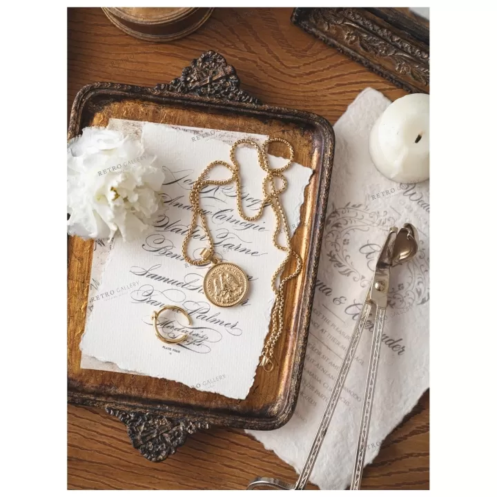 صواني تقديم مذهبه طراز فكتوري - الصورة 2