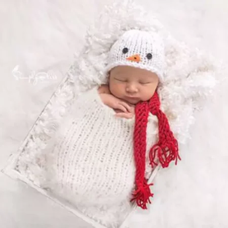 طقم ثيم الرجل الثلجي من الكورشيه من ثلاثة قطع