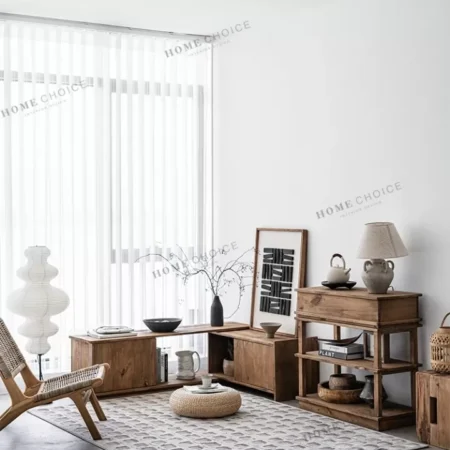 طاولة كونسول ريفية من خشب الصنوبر الطبيعي