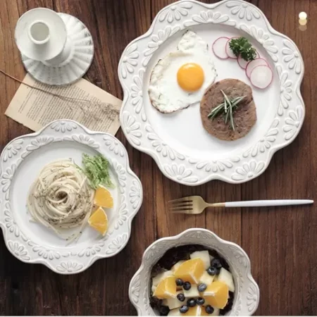 صحن تقديم دائري من السيراميك