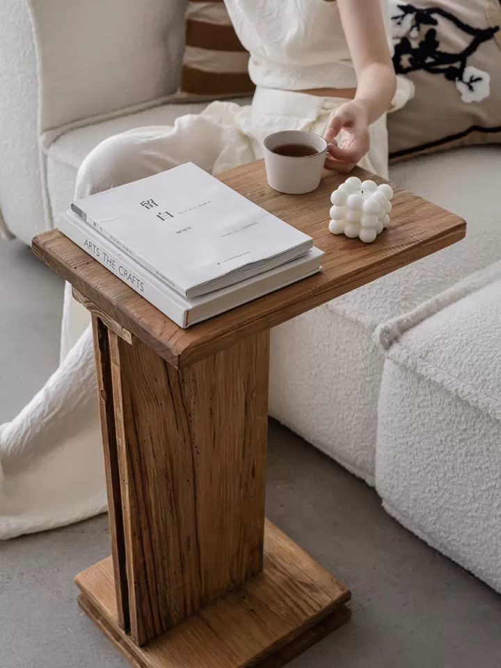 طاولة خدمة ريفية من خشب الصنوبر الطبيعي