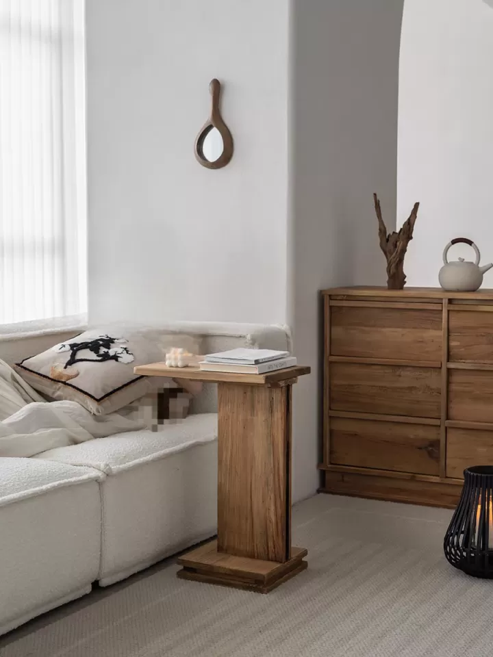 طاولة خدمة ريفية من خشب الصنوبر الطبيعي - الصورة 4