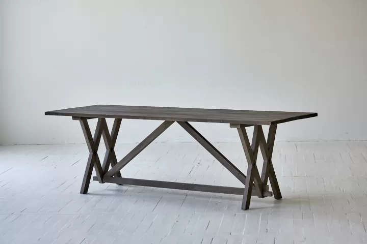 طاولة طعام من الخشب الطبيعي - 8 - الصورة 2