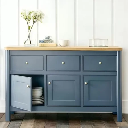 دولاب خشبي بثلاثة ادراج  ، بوفيه تحزين ، خزانة بوفيه جانبية، خزانة تخزين مميزة، ركن قهوة