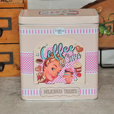 علبة معدنيه بفتحة من الامام