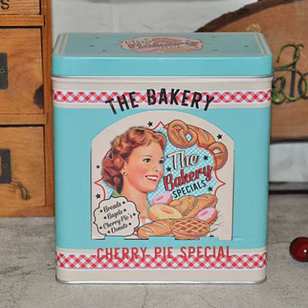 علبة معدنيه بفتحة من الامام