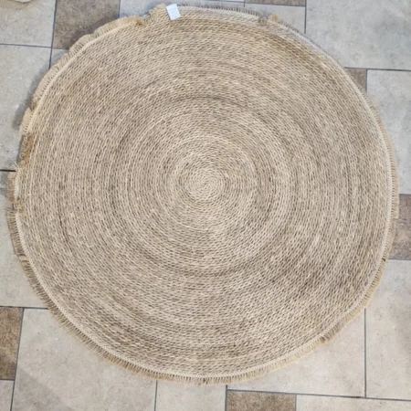 سجادة دايرية من الراتان الطبيعي