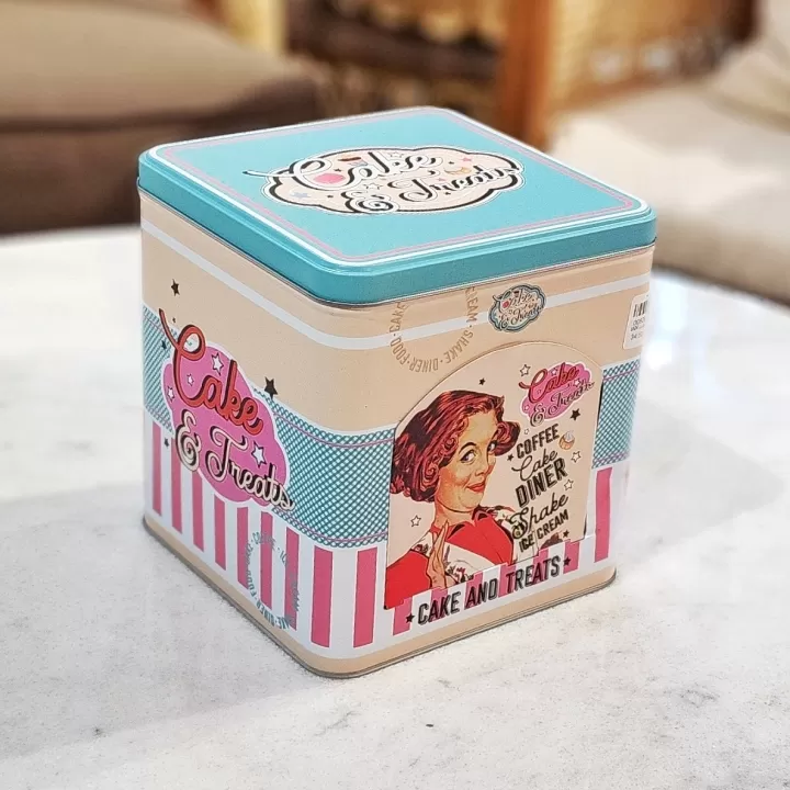 حافظة معدنية برسومات مستوحاة من السبعينات وألوان الباستيل - الصورة 2