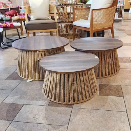 طقم طاولات خدمة مكون من 3 قطع