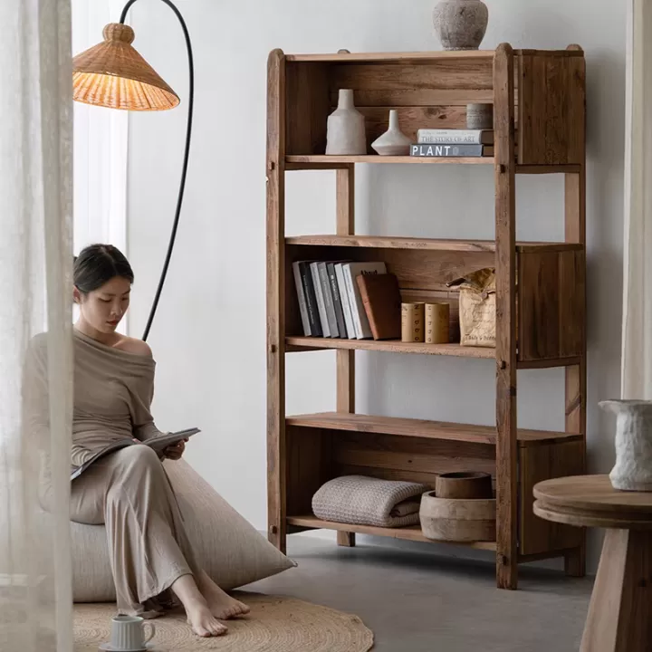 مكتبة ريفية من خشب الصنوبر - الصورة 2