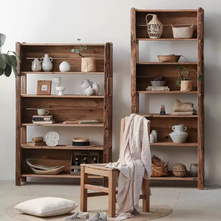 مكتبة ريفية من خشب الصنوبر - الصورة 2