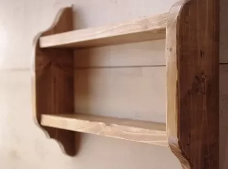 رف دورين خشب طبيعي - 2