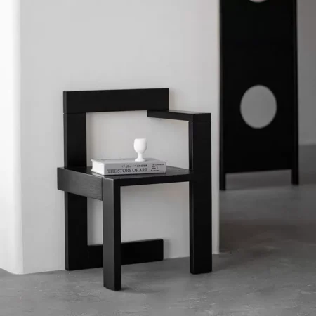 طاولة خدمة جانبية من الخشب الطبيعي