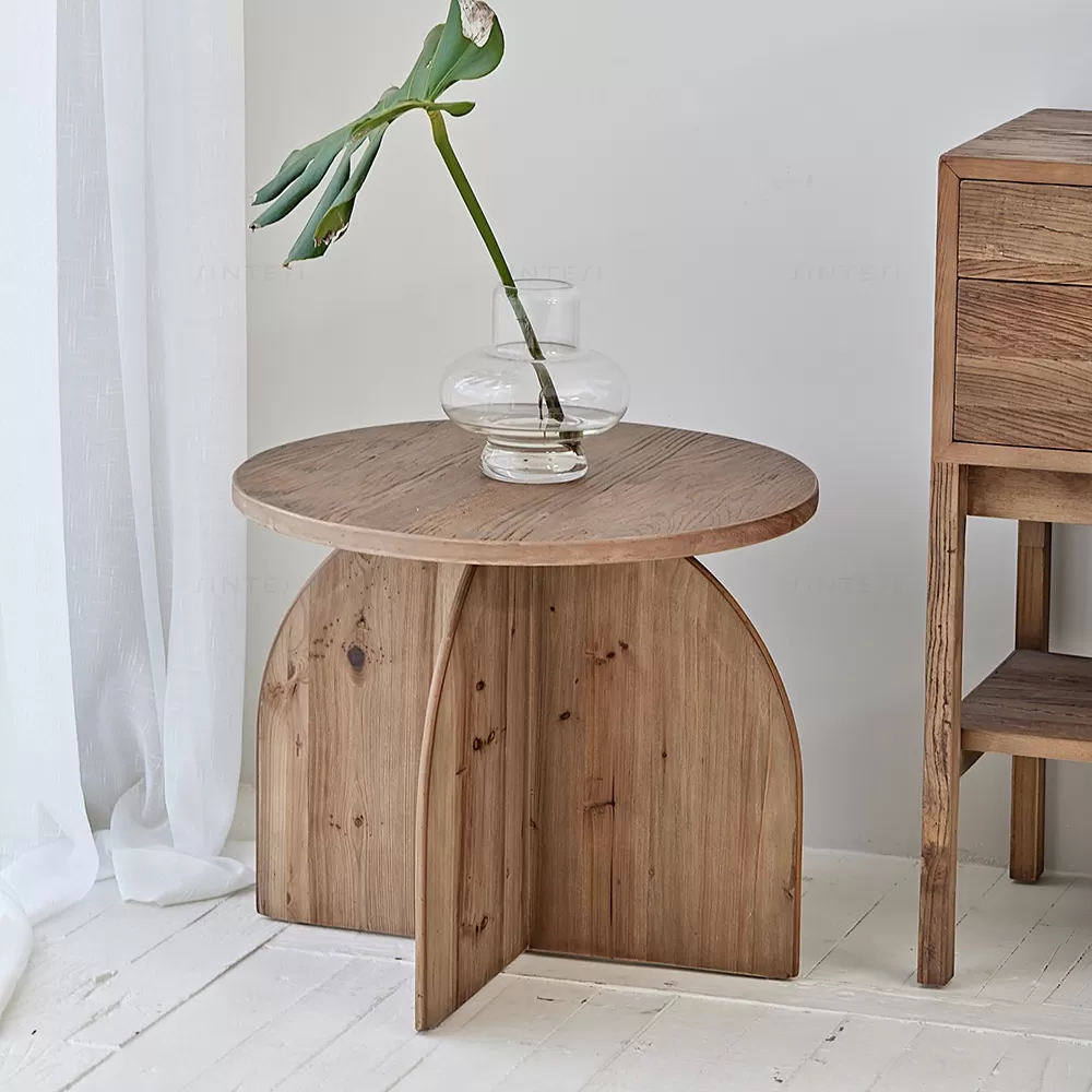 طاولة وسط خشب الدردار elm الطبيعي