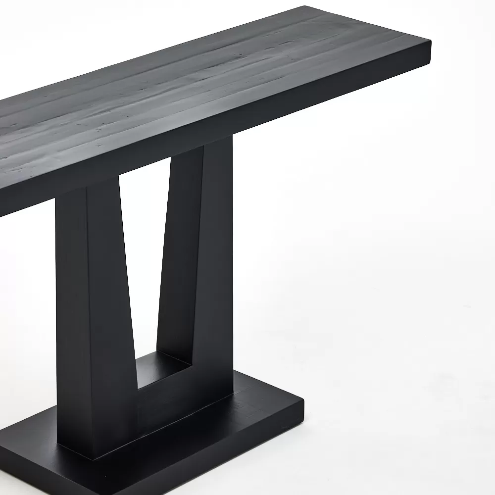 طاولة كونسول من خشب الصنوبر الطبيعي - الصورة 4