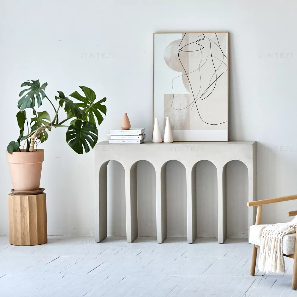 طاولة كونسول من كونكريت - الصورة 2